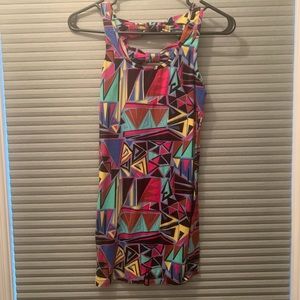 Colorful mini bodycon dress